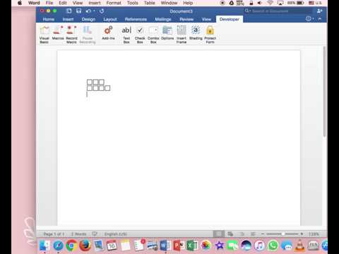 insert a checkbox in word for mac 2011
